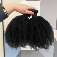 Vente en gros, extension de cheveux à cuticules alignées 12A 100%, 4B 4C, paquet de cheveux afro frisés et crépus