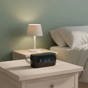 Cámara de Vigilancia WiFi Inalámbrica 1080P con <span class=keywords><strong>Reloj</strong></span> <span class=keywords><strong>Despertador</strong></span>, CMOS, Zoom Óptico 10x-20x, Visión Nocturna Infrarroja, Monitor para Bebés, Compatible con Tarjeta y Nube - Product Image 5