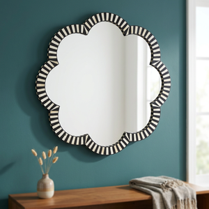 Handmade Black Bone Inlay Wooden <b>Mirror</b> <b>Frame</b> With Modern Decorative Design For Bathroom Wedding And Home Interior Décor - Product Image 5
