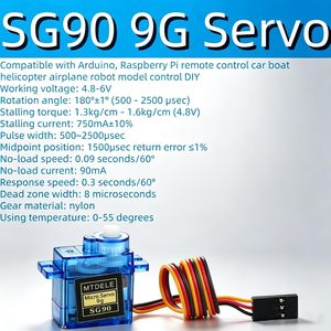 Kit de test de servo-moteur MTDELE SG90 9g, contrôleur de micro-servo, pièces RC pour jouets télécommandés - Product Image 6