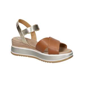 Sandalo con Zeppa da Donna in Pelle 19246-E5 Stile Platform per l'Estate - Product Image 6