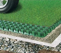 Grille de gazon robuste en HDPE 50 mm pour allée, parking, renforcement de gravier, système de pavage perméable