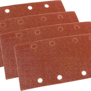 9.5cm * 18.5cmサンドペーパーレッドサンディングディスクフックとループ特殊形状サンドペーパー酸化アルミニウム研削ディスク60 #-3000 # - Product Image 1