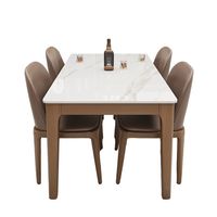 Nouvelle table industrielle moderne de restaurant de cuisine de marbre en bois d'intérieur d'extérieur d'hôtel de conception