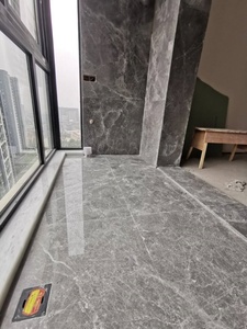 Autocollant de sol en marbre naturel Revêtement mural intérieur en marbre gris Dalle de marbre gris Hermess poli - Product Image 6