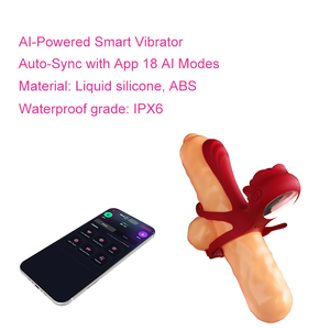 Vibratore Rose di Nuovo Design PleasureHub, Marchio Privato, Anello Penieno in Silicone Ricaricabile USB, Stimolatore Clitorideo per Coppie - Product Image 2