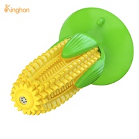 Kinghon TPR Squeaky Suction Cup Corn Shape Sound Chewing Stick Bite-resistant Durable Eco-friendly Dog Chew Toy