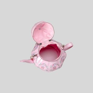 Trendy Luxury Printed Teapot <b>Handbag</b>, Retro Lolita Pearl Chain Shoulder Bag, Creative <b>Novelty</b> Crossbody Bag for Sweet Girls - Product Image 6