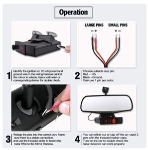 12 inç RJ11 çok boyutu fişler ayna tel Radar dedektörü Hardwire güç kablosu için Escort sevgililer bir Uniden <span class=keywords><strong>Beltronics</strong></span> - Product Image 2