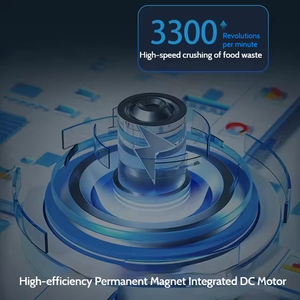 Broyeur de déchets alimentaires électrique professionnel 375W à fonctionnement continu pour usage domestique, technologie Multigrind, en acier inoxydable, classe énergétique - Product Image 4