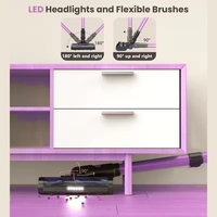 Aspirateur balai sans fil avec écran LED, batterie amovible, conception sans sac, pour voiture et hôtel, puissance d'aspiration 101-120 AW, filtre HEPA