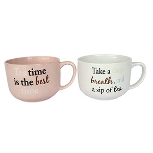 Tasse <span class=keywords><strong>à</strong></span> soupe en céramique émaillée 22oz Big Jumbo avec impression de logo personnalisé en couleur populaire pour la rentrée des classes - Product Image 1