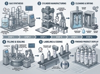 Bouteille en aluminium de qualité industrielle, impression personnalisée sur sérigraphie avec bouchon à vis pour l'emballage de gaz R134a de 800 g
