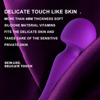 Vibrateur à main en silicone pour femmes avec stimulateur clitoridien flexible, 12 vibrations puissantes, utilisation discrète et silencieuse