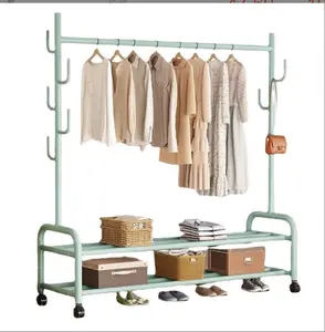 Detachable pole adjustable shoes rack cheap good quality clothes boutique coat hanger stand