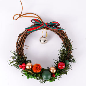 Ornamenti natalizi ghirlande ghirlande per la porta d'ingresso decorazioni <span class=keywords><strong>rose</strong></span> conservate con fiori secchi - Product Image 4