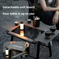 Nouvelle table pliante carrée légère en alliage d'aluminium, style moderne, pour l'extérieur, le camping et le barbecue, résistante à la rouille