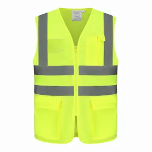 yellow knitted solid jacket ANSI class 2 short sleeve for construction reflective safety t-shirt hi viz security apparel