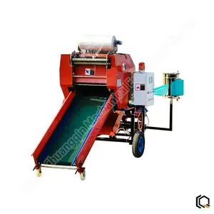 Machine d'emballage d'ensilage automatique, tracteur compact, mini-presse à paille ronde à vendre