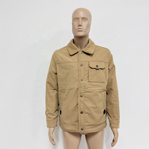 Giacca da Uomo Invernale Spessa Termica in Cotone con Calda Fodera in Pile, Cappotto Monopetto Cargo da Lavoro - Product Image 2