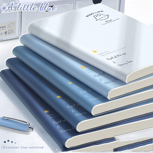 Màu Xanh A5 nhựa sinh viên Nhật Ký máy tính xách tay dày B5 mềm kẹo cao su Bìa tập thể dục Tạp Chí cho các trường học và sử dụng quà tặng - Product Image 1