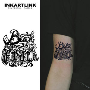 สติกเกอร์สักลาย INKARTLINK ลายตัว<span class=keywords><strong>อักษร</strong></span>โกธิคแบบสมุนไพร ติดทนนาน 15 วัน ลายศิลปะบนร่างกายแบบกึ่งถาวร สำหรับ<span class=keywords><strong>แขน</strong></span>และข้อศอก ขายส่ง - Product Image 2
