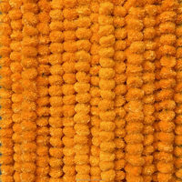 Guirnalda de Flores Artificiales de Caléndulas al por Mayor para Decoración Mexicana de Fiesta, Día de Muertos, Diwali e India
