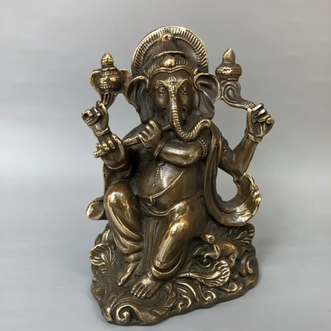 真鍮ガネーシュ像ヒンドゥー教の神々仏像