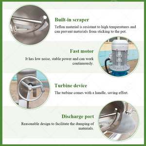 Caldera de agua de coco Acero inoxidable Doble 200 300 Litros Gal Olla Cocina Palomitas de maíz Chaqueta de vapor Hervidor para máquina - Product Image 5