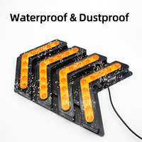 Señalización LED Direccional para Carreteras, Luz de Seguridad Vial, 12V 24V, Protección IP65, Montaje en Pared, LEDs Multicolor, Construcción/Utilidades
