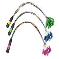 Kabel Patch Trunk 12-Fiber OM3/OM4 MPO/MTP 8/12/24F untuk Pusat Data dengan Dukungan 5G POE TCP GPRS
