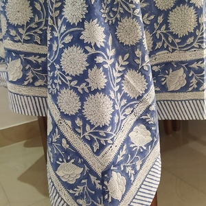 <span class=keywords><strong>Tovaglia</strong></span> di fiori all'ingrosso con stampa a blocchi personalizzata tovaglie di <span class=keywords><strong>cotone</strong></span> per feste - Product Image 1