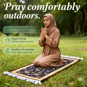 Tapis de prière musulman ergonomique, épais, orthopédique, personnalisé, pour <span class=keywords><strong>couple</strong></span>, avec soutien pour le genou, pour les enfants en voyage - Product Image 4