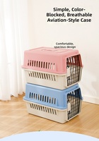 NOUVEAU - Vente flash - Transporteur pour animaux de compagnie en plastique - Portable - Respirant - Boîte de transport pour chat et chien - Transport aérien