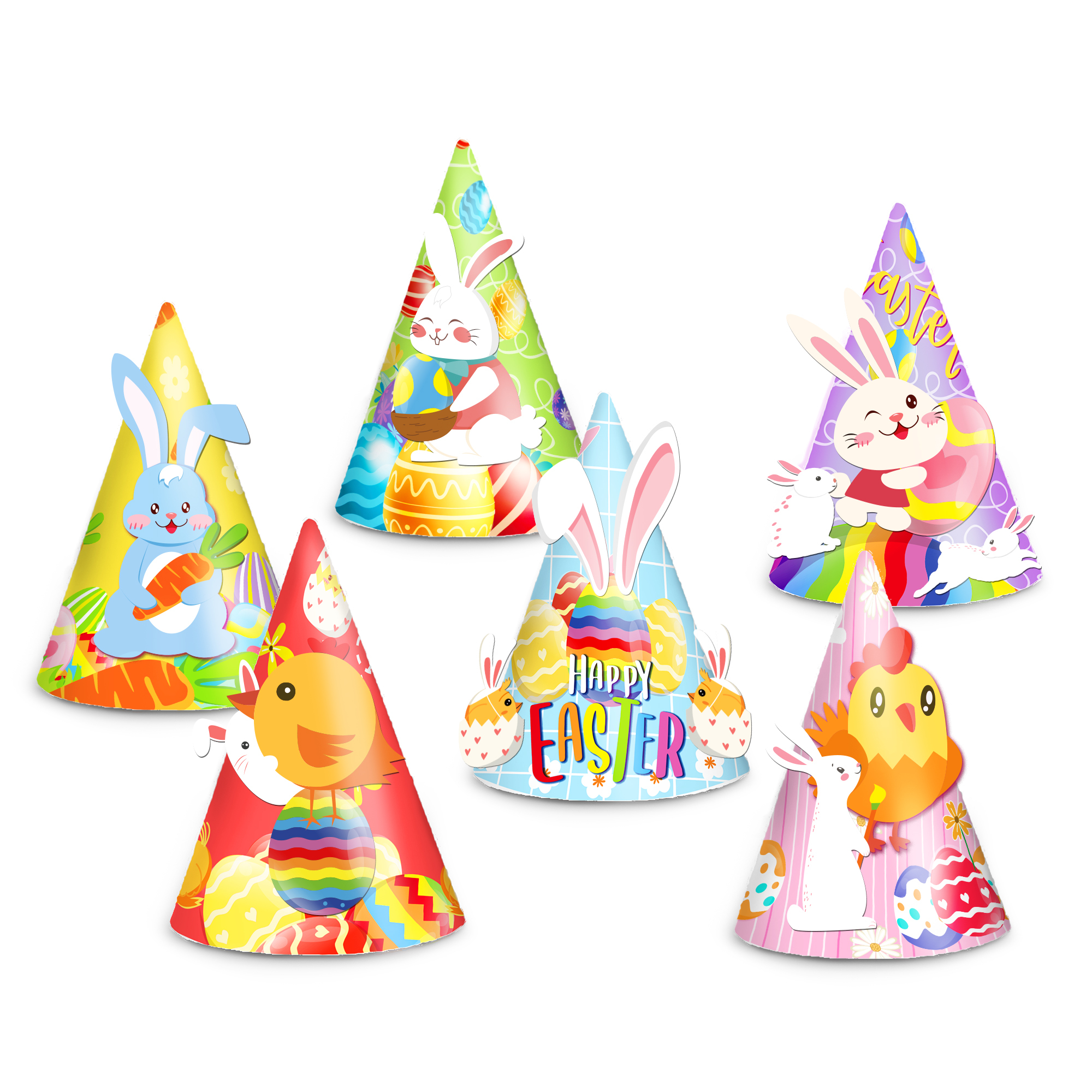 Folat Chapeaux en papier Zoo Party - 6 pièces - acheter sur