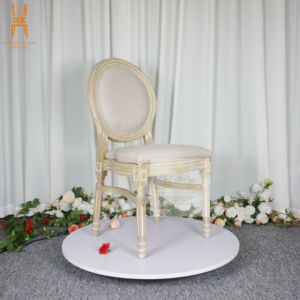 Stile francese Vintage Louis sedia classica in legno massello cuscino più spesso per la casa sala da pranzo tradizionale Foshan mobili per la casa - Product Image 5