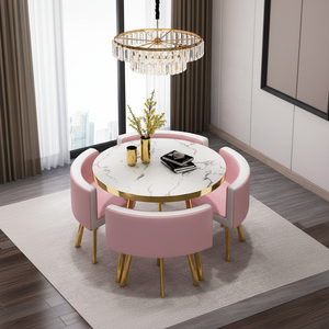 Table <span class=keywords><strong>et</strong></span> <span class=keywords><strong>chaises</strong></span> de salle à manger à texture premium, structure détachable, chaise de salle à manger minimaliste pour réunions d'affaires <span class=keywords><strong>et</strong></span> bureaux - Product Image 5