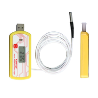 Registrador de Datos de Temperatura con Hielo Seco Reutilizable, Puerto USB, Pantalla, Sonda Externa, Material ABS, Modelo PDF-L para Uso Médico