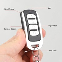 Télécommande de porte de garage multifréquence 280/868 MHz à 4 boutons, duplicateur de clé porte-clés, clonage de code fixe/rolling pour barrière