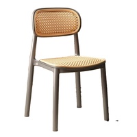 Chaise d'extérieur en plastique tressé en rotin pas cher pour mariage, chaise de salle à manger empilable nordique, chaises de loisirs modernes pour café