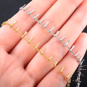สร้อยข้อมือสตรีแบบลายนูน สแตนเลสสตีล สำหรับข้อมือ เท้า ข้อเท้า กำไลข้อเท้าผู้หญิง กำไลข้อมือผู้หญิง อุปกรณ์ทำเครื่องประดับ DIY - Product Image 6