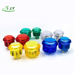 Pulsante a Pressione LED Rotondo 24/30mm Multicolore Trasparente <span class=keywords><strong>per</strong></span> Giochi Arcade, 5V/12V, Prezzo di Fabbrica JY, Alta Qualità Personalizzabile - Product Image 1