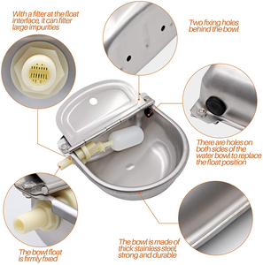 Vanne automatique en cuivre de grande taille en acier inoxydable pour chevaux et bovins Abreuvoir pour moutons et vaches - Product Image 4