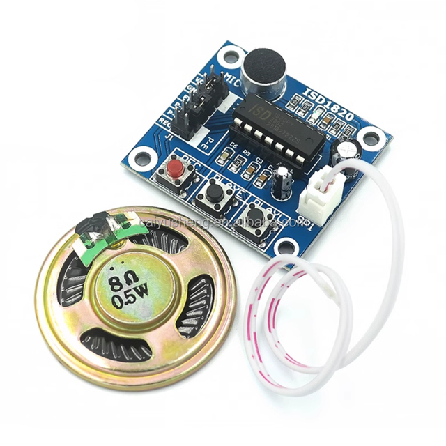 ISD1820 recording voice module voice module recording playback module board with microphone head to send 0.5W speaker