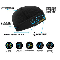 Chapeau crâne évacuant la sueur de refroidissement personnalisé séchage rapide équitation vélo flexible doublure de casque casquettes de crâne