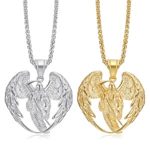 Collier pendentif Ailes d'Ange Grim Reaper pour homme, style gothique tendance, hip-hop, motard, audacieux, idéal pour la fête <span class=keywords><strong>des</strong></span> pères - Product Image 3