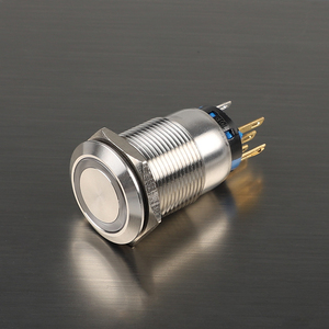 Interruptor de botón de encendido a prueba de agua de 19mm, 5 pines, 8 pines, 3A, <span class=keywords><strong>12V</strong></span>, 24V, interruptor de encendido y apagado de Metal con enganche momentáneo de acero inoxidable - Product Image 4