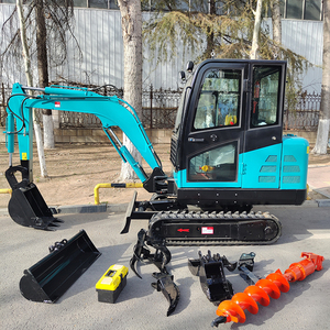 Livraison gratuite ! ! Mini-excavatrice de 3,5 tonnes à vendre, excavatrice compacte avec marteau et tarière, pour usage domestique, avec chenilles en caoutchouc - Product Image 1