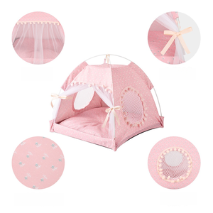 Tente <span class=keywords><strong>tipi</strong></span> pour chat en lin personnalisée Petopia, <span class=keywords><strong>lit</strong></span> pliable avec caoutchouc et duvet, durable, pour l'intérieur et l'extérieur, perchoirs et lits pour chat - Product Image 4