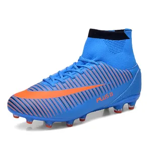 Professional High Top Ankle Football Chuteiras- Futebol ghete de fotbal cr 7 Custaom Soccer Cleats Shoe For Men